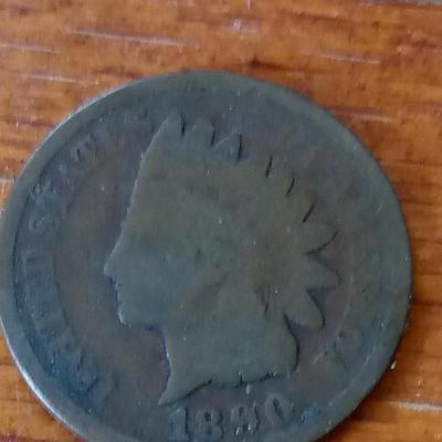 LOT 33 1890 INDIAN HEAD PENNY
