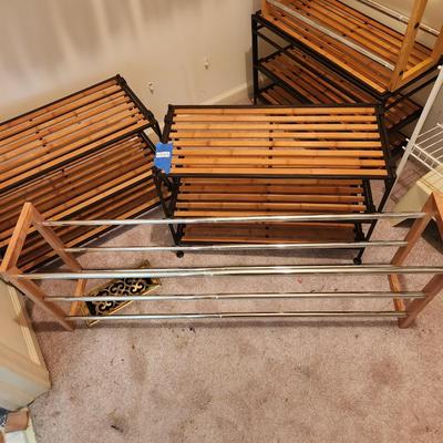 Lot of 5 Closet Shoe Storage Shelves Racks