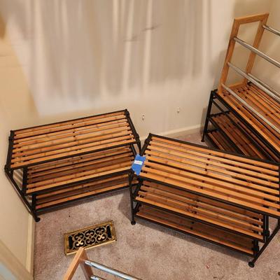 Lot of 5 Closet Shoe Storage Shelves Racks