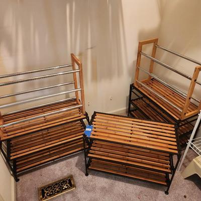 Lot of 5 Closet Shoe Storage Shelves Racks