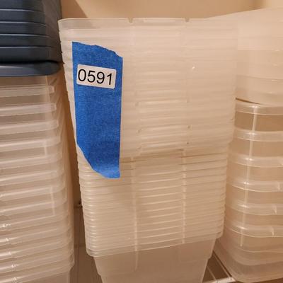 Large Lot of Shoe Storage Containers w Lids