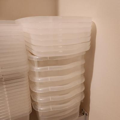 Large Lot of Shoe Storage Containers w Lids