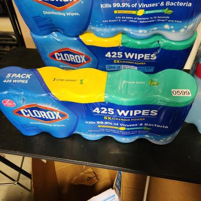 Household Cleaning Supplies Clorox Wipes Lysol Spray