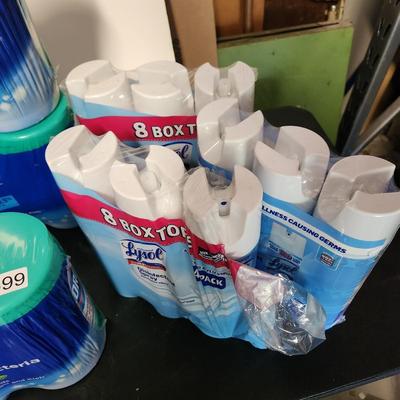 Household Cleaning Supplies Clorox Wipes Lysol Spray