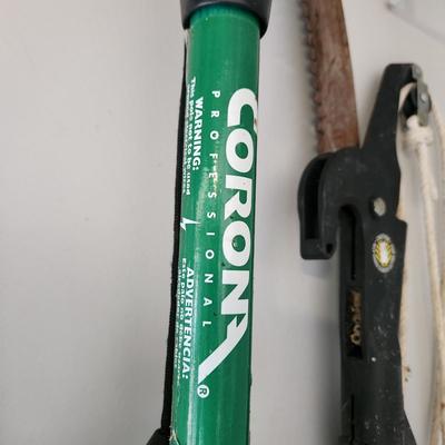 Yard Tools Lot Shovels pruners, Brooms, Rake, and More