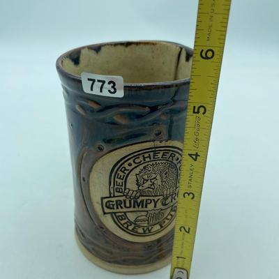 Grumpy Troll pottery mug