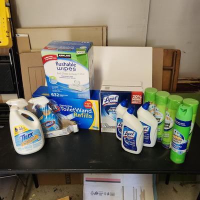 Household Cleaning Lot Wipes Toilet Wand Lysol Scrubbing Bubbles