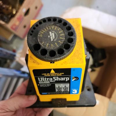 Box Lot of Tools Stanley Saw Drill Sharpener Skil 4235 Variable Speed Corded Electric Jigsaw