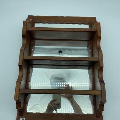 Shelf with mirror back