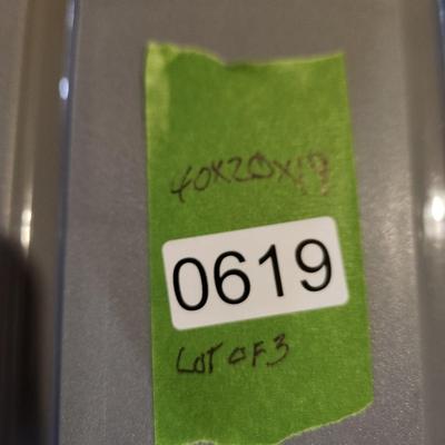 3 Very Large Storage Totes w Lids w Wheels 40x20x19