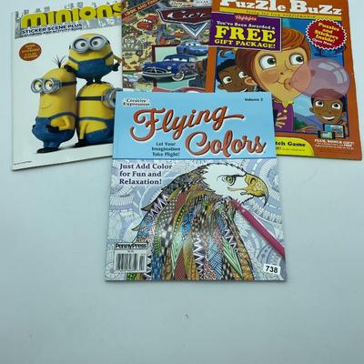 Color/puzzle books