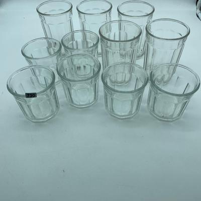 5 large 6 smaller glasses