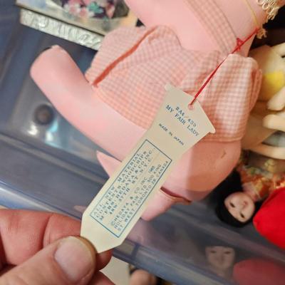 Container full of Vintage Dolls