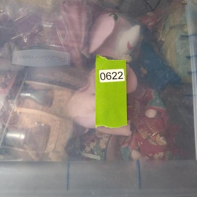 Container full of Vintage Dolls