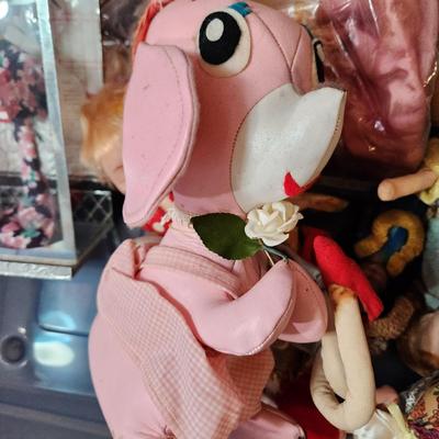 Container full of Vintage Dolls