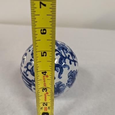 Large Chinoiserie Porcelain Ball
