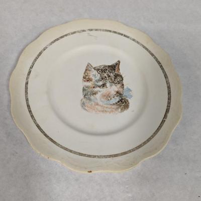 Vintage Sevres Cat Plate