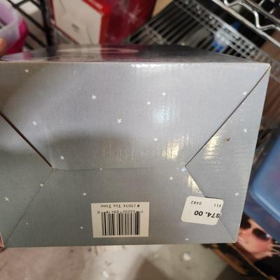 4 Christmas Items Lot Santa Music Box doll Rocking horse