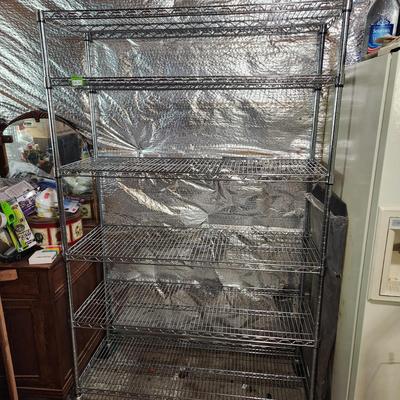 NSF Metal Wire Shelving on Wheels 6 Shelves 48x18x72