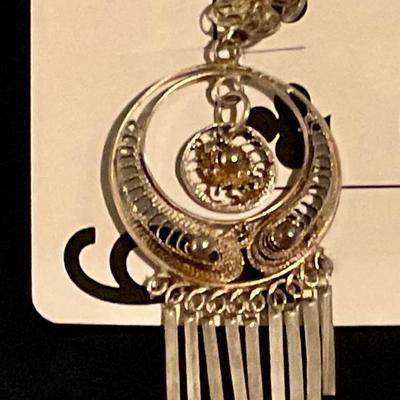 Silver filigree earrings beautiful craftsman ship