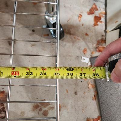 Metal Wire Shelving w Clothing Rack on Wheels 35x18x72