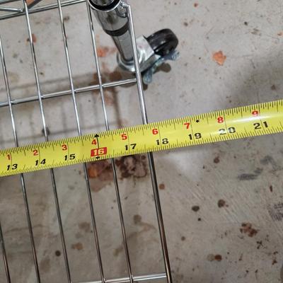 Metal Wire Shelving w Clothing Rack on Wheels 35x18x72