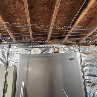 Metal Wire Shelving w Clothing Rack on Wheels 35x18x72