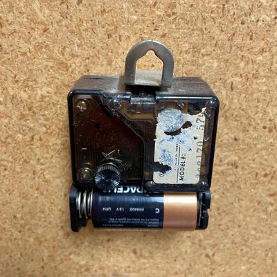 Butcher-Block Style Wood Wall Clock