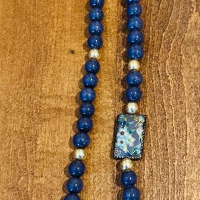 Lapis beaded necklace