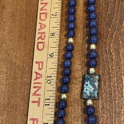 Lapis beaded necklace