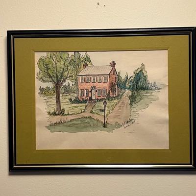 Signed Watercolor Painting (B1-RG)