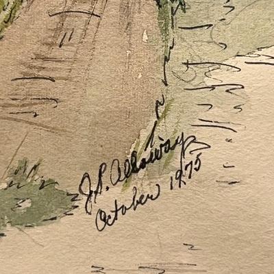 Signed Watercolor Painting (B1-RG)