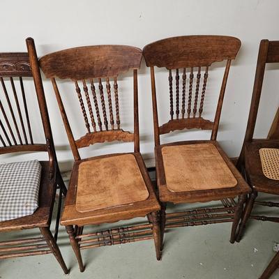 Set of Six Oak Chairs (BS-JS)