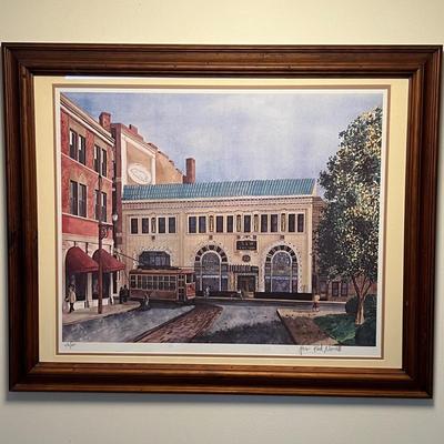 Pencil Signed/Numbered S & W Cafeteria (Asheville) Framed Art (B1-RG)
