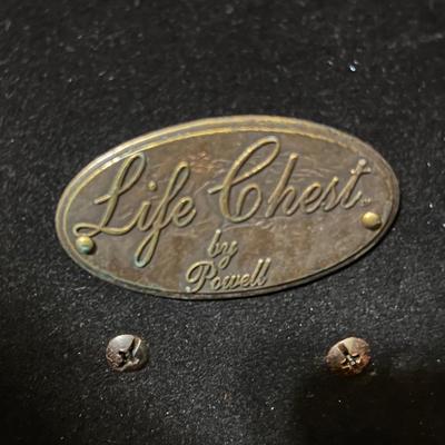 POWELL ~ Life Chest ~ Sold Wood American Flag Trunk