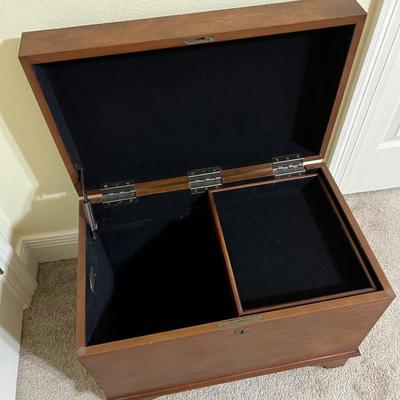 POWELL ~ Life Chest ~ Sold Wood American Flag Trunk