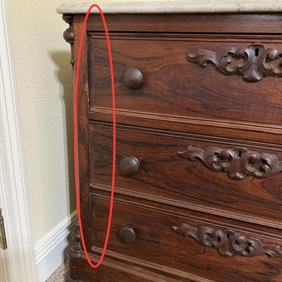 MITCHELL & RAMMELSBERG ~ Solid Dark Walnut Marble Top Chest