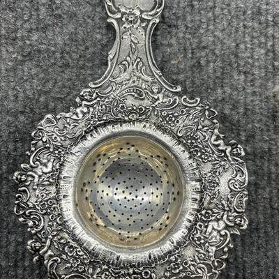 Antique Silver Tea Strainer