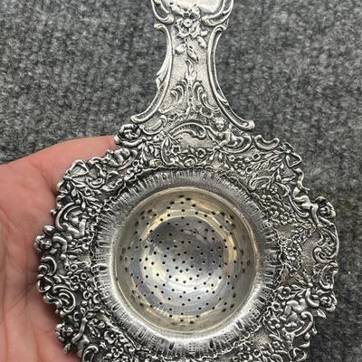 Antique Silver Tea Strainer