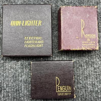 Group Vintage Lighters W/Boxes