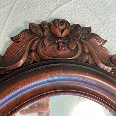 Wooden Framed Rose Mirror (BB-MK)