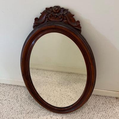 Wooden Framed Rose Mirror (BB-MK)