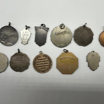 Group 13 Vintage School Medals Sterling, etc.