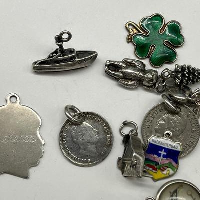Large Group Sterling & Silver Charms