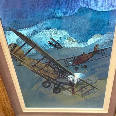 WWI Airplanes on Colored Foil