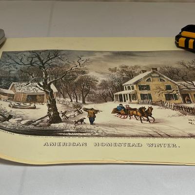 Currier & Ives Prints, Book & Trays (LR-RG)