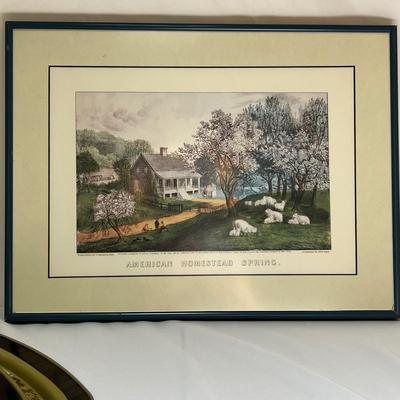 Currier & Ives Prints, Book & Trays (LR-RG)