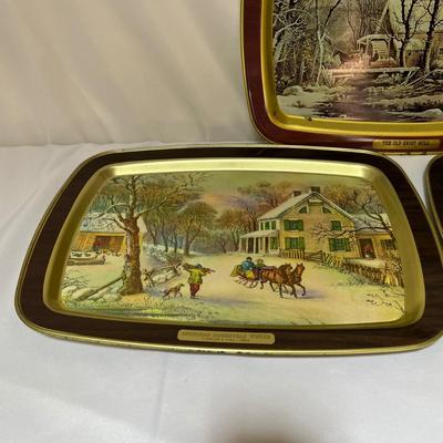 Currier & Ives Prints, Book & Trays (LR-RG)