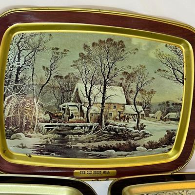 Currier & Ives Prints, Book & Trays (LR-RG)