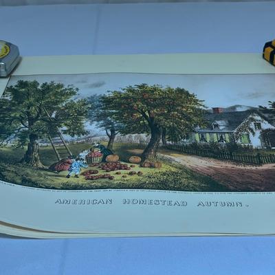 Currier & Ives Prints, Book & Trays (LR-RG)